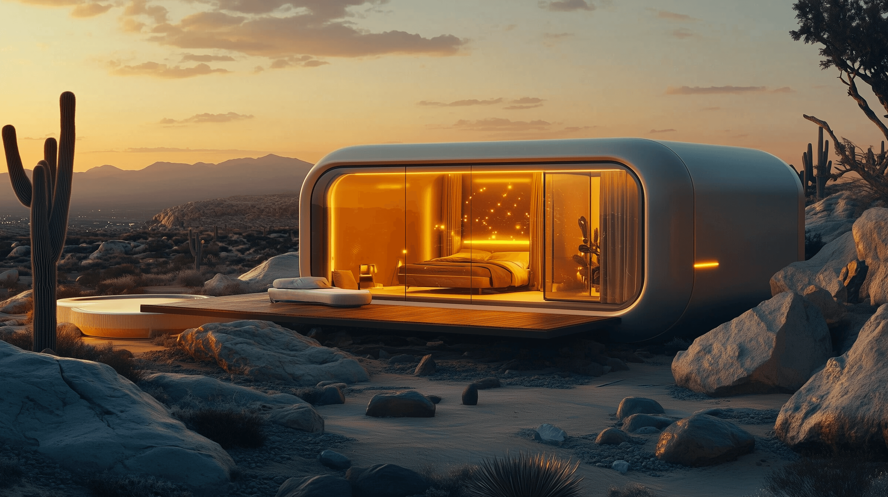 Futuristic desert home