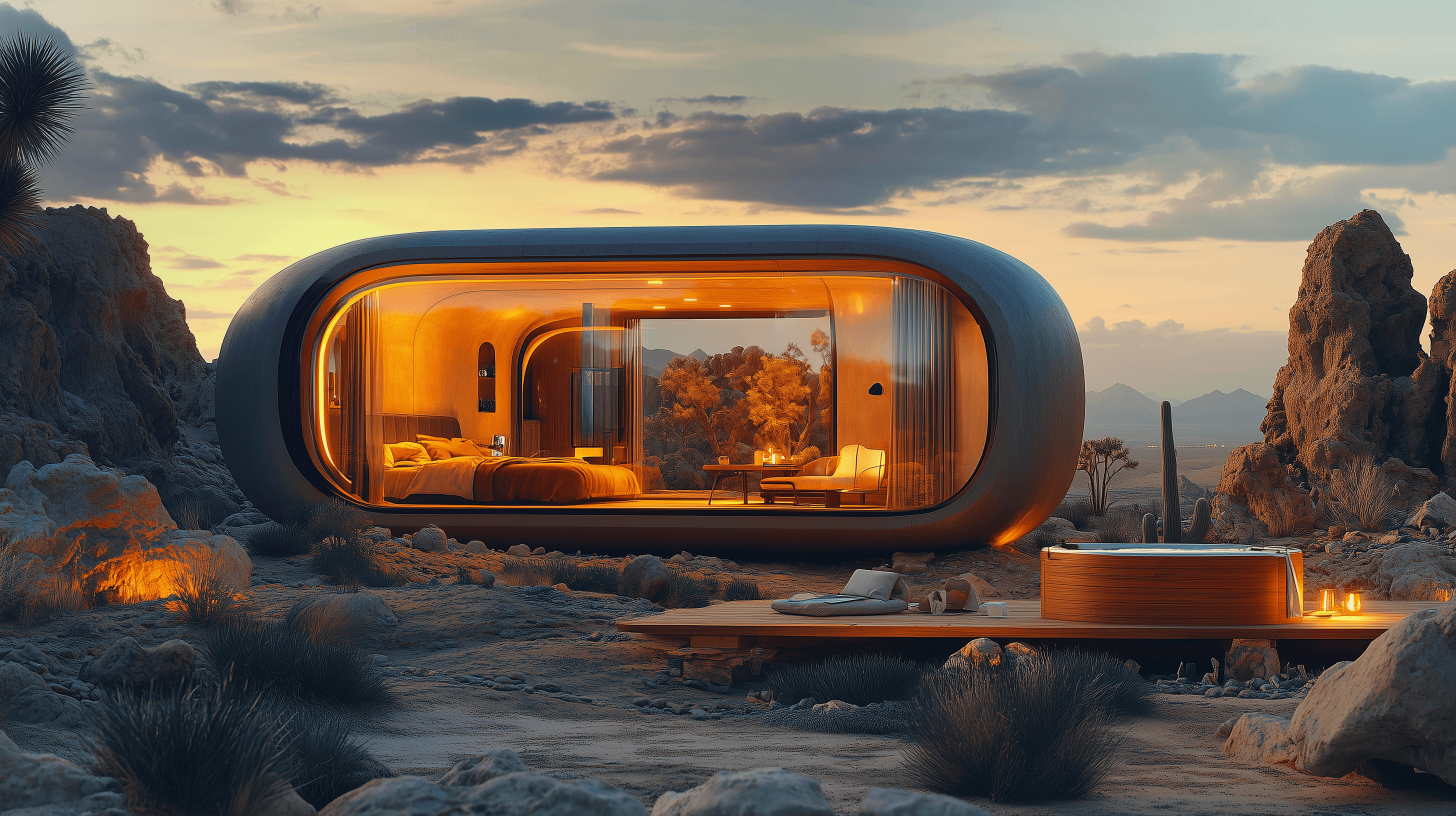 Futuristic desert home